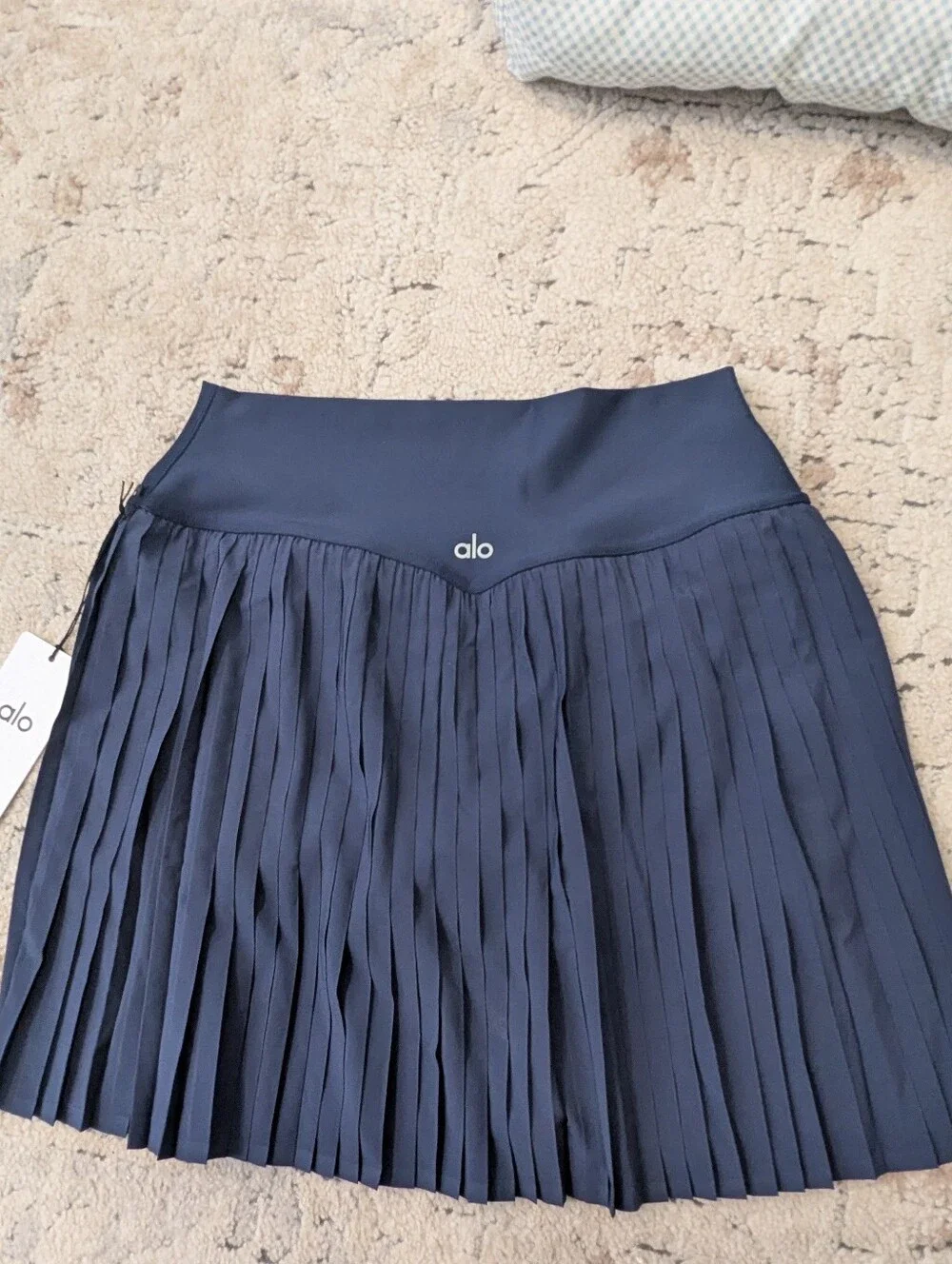 ALO Yoga Women's Grand Slam Tennis Pleated Mini Skirt Large NWT Preppy Chic